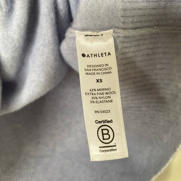 Athleta Hawthorn Crew Sweater merino wool long sleeve xsmall - Picture 4 of 5